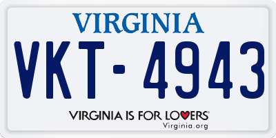 VA license plate VKT4943