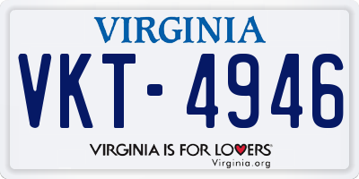 VA license plate VKT4946