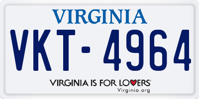 VA license plate VKT4964