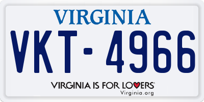 VA license plate VKT4966