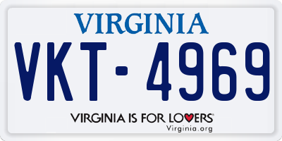 VA license plate VKT4969