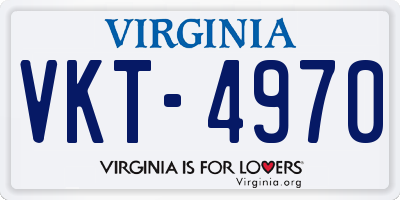 VA license plate VKT4970