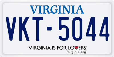 VA license plate VKT5044