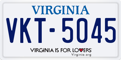 VA license plate VKT5045