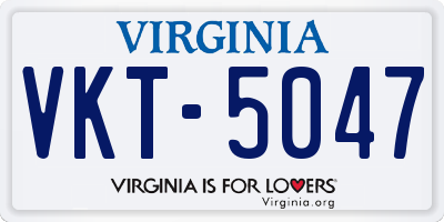 VA license plate VKT5047