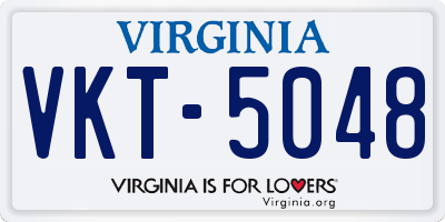 VA license plate VKT5048