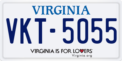 VA license plate VKT5055