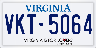 VA license plate VKT5064