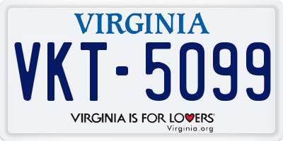 VA license plate VKT5099