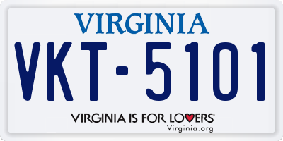 VA license plate VKT5101