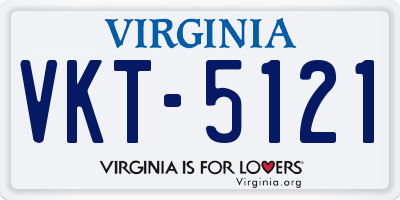 VA license plate VKT5121