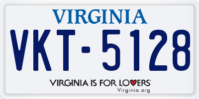 VA license plate VKT5128