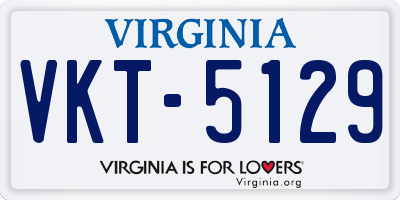 VA license plate VKT5129