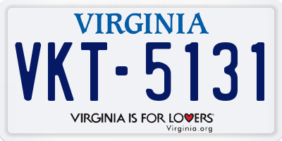 VA license plate VKT5131