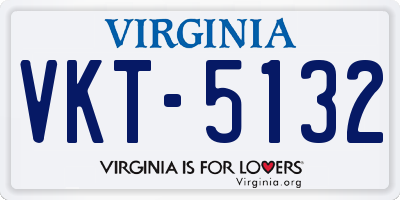 VA license plate VKT5132