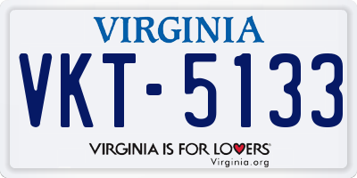 VA license plate VKT5133