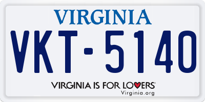 VA license plate VKT5140