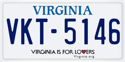 VA license plate VKT5146