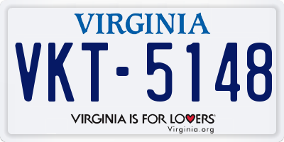 VA license plate VKT5148