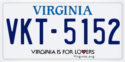 VA license plate VKT5152