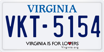 VA license plate VKT5154