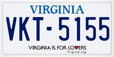 VA license plate VKT5155