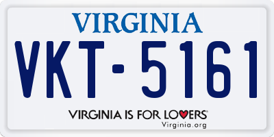 VA license plate VKT5161