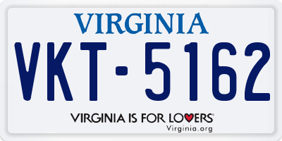 VA license plate VKT5162