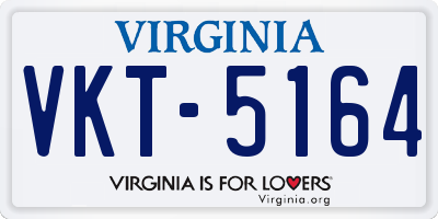VA license plate VKT5164