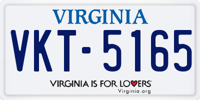 VA license plate VKT5165