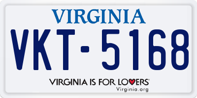 VA license plate VKT5168