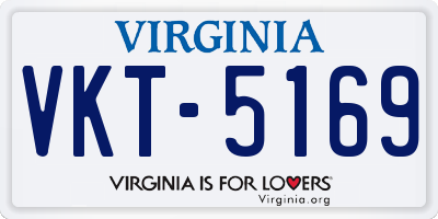 VA license plate VKT5169