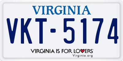 VA license plate VKT5174