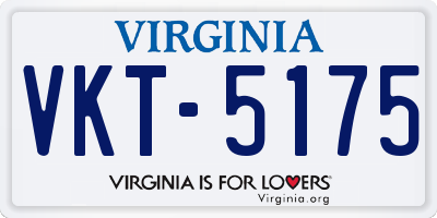 VA license plate VKT5175