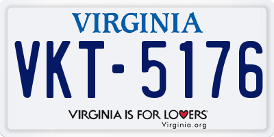 VA license plate VKT5176