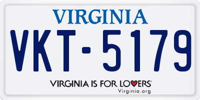 VA license plate VKT5179