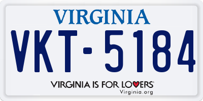 VA license plate VKT5184