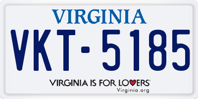 VA license plate VKT5185