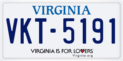 VA license plate VKT5191