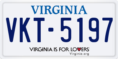 VA license plate VKT5197