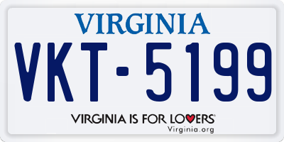 VA license plate VKT5199