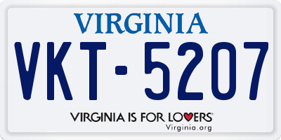 VA license plate VKT5207