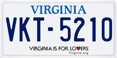VA license plate VKT5210