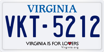 VA license plate VKT5212