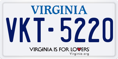 VA license plate VKT5220