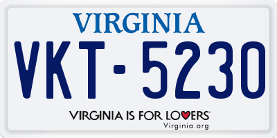 VA license plate VKT5230