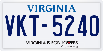 VA license plate VKT5240