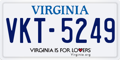 VA license plate VKT5249