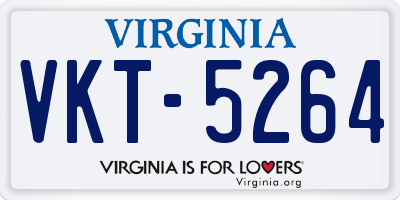 VA license plate VKT5264