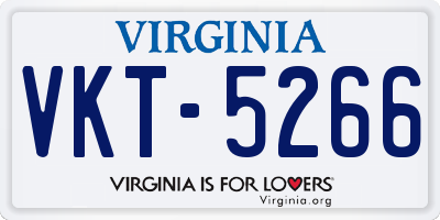 VA license plate VKT5266